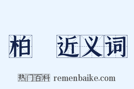 柏葉近义词是什么意思的图片